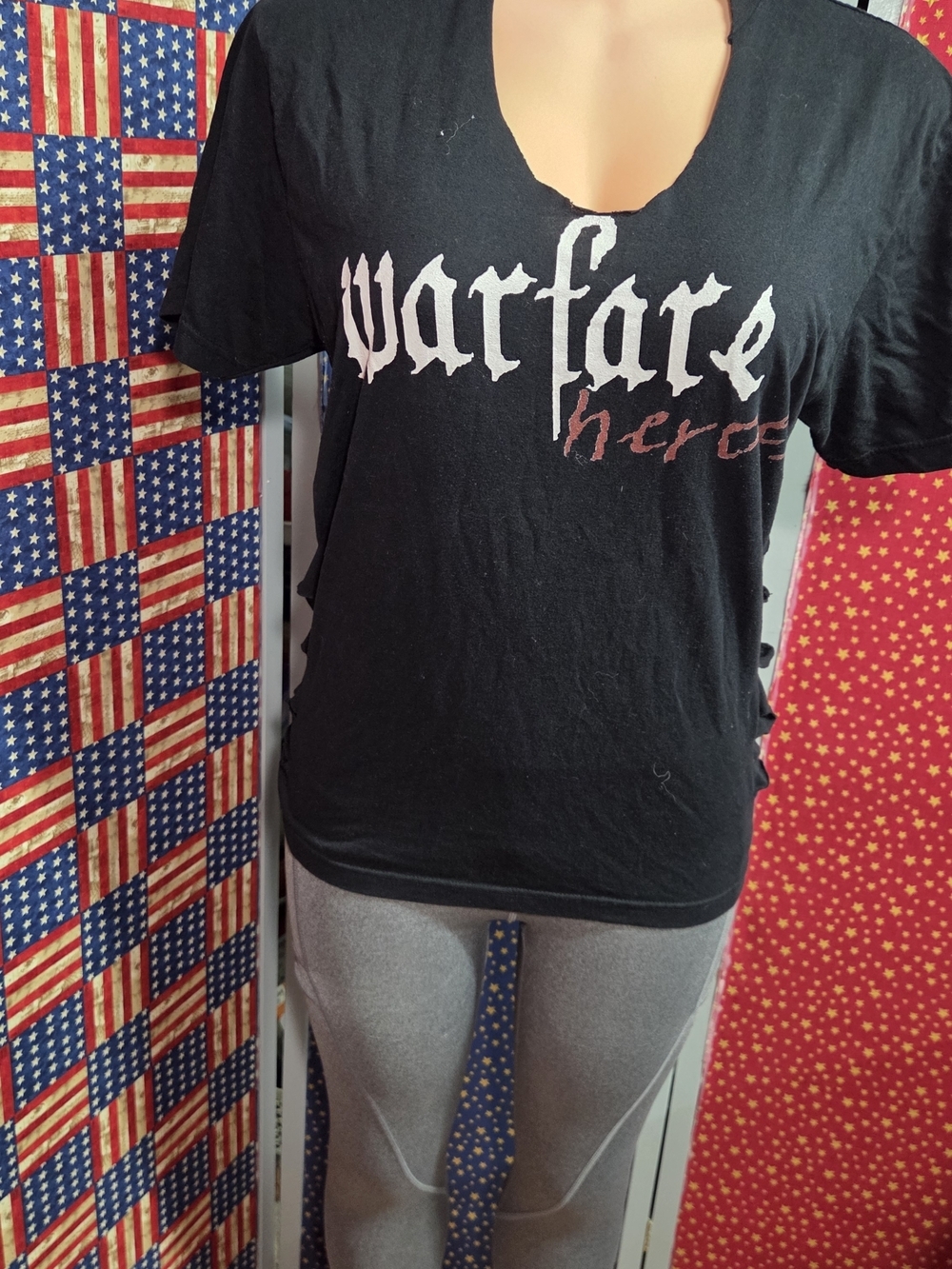 **Next Level Apparel Black 'Warfare Heroes' Graphic Short Sleeve Tee**